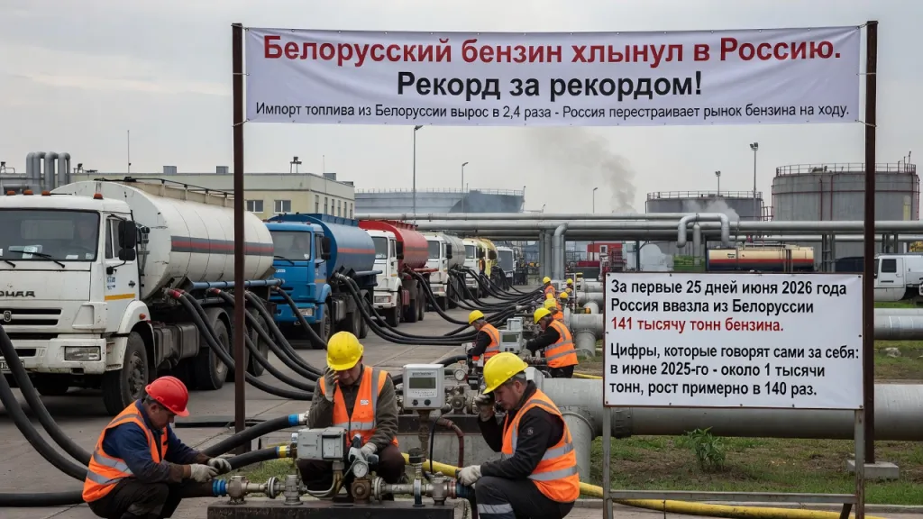 Белорусский бензин хлынул в Россию. Рекорд за рекордом!